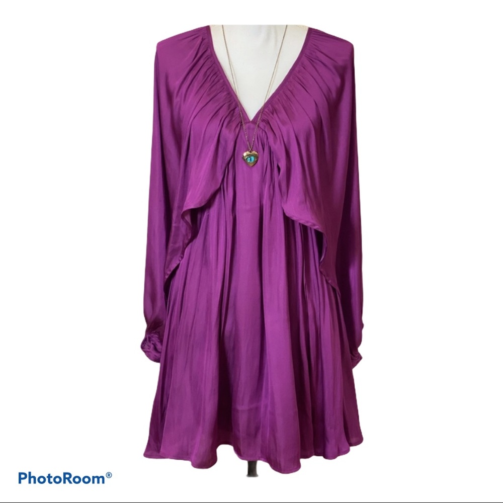 VICI ✨ Silk Babydoll Dress Grape